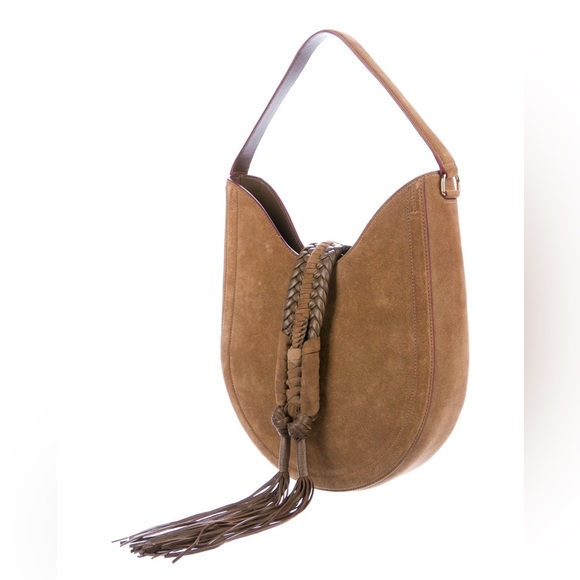 ALTUZARRA braided accent suede BOHO bag - Picture 3 of 5